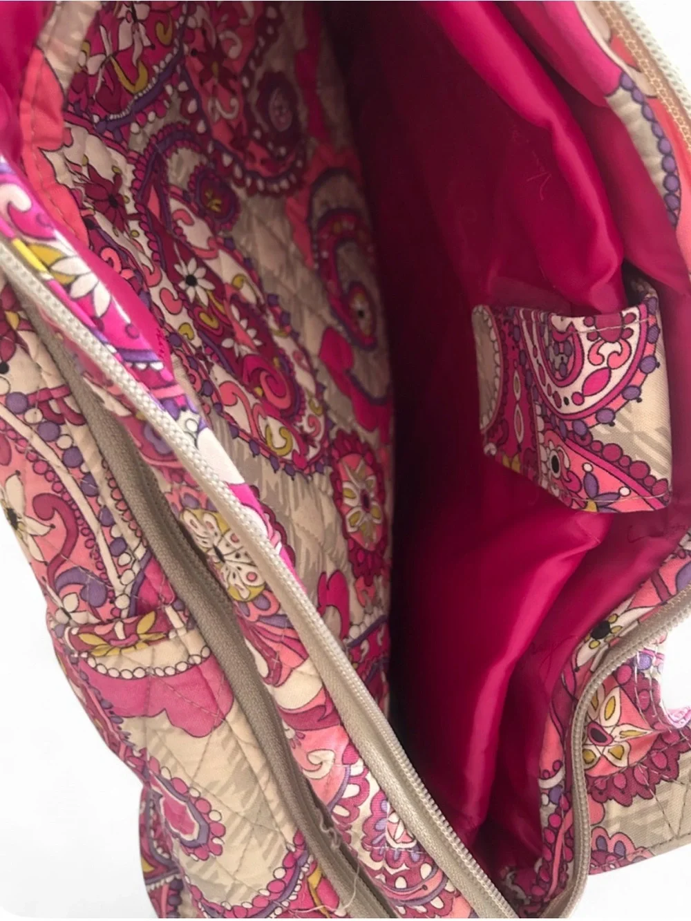 Vera Bradley’s Quilted Pink Paisley Women's Backpack